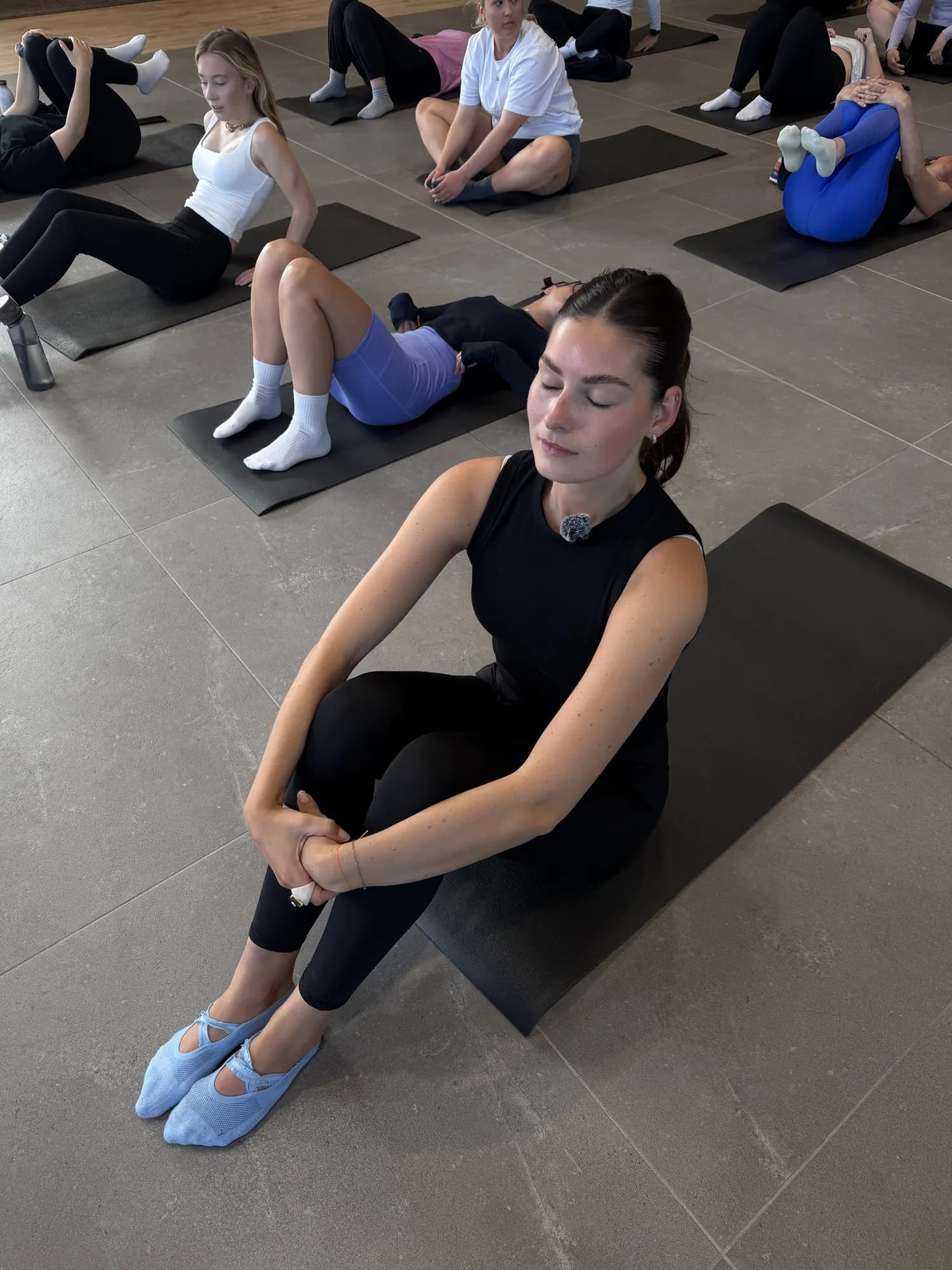 Participante en posture de pilates